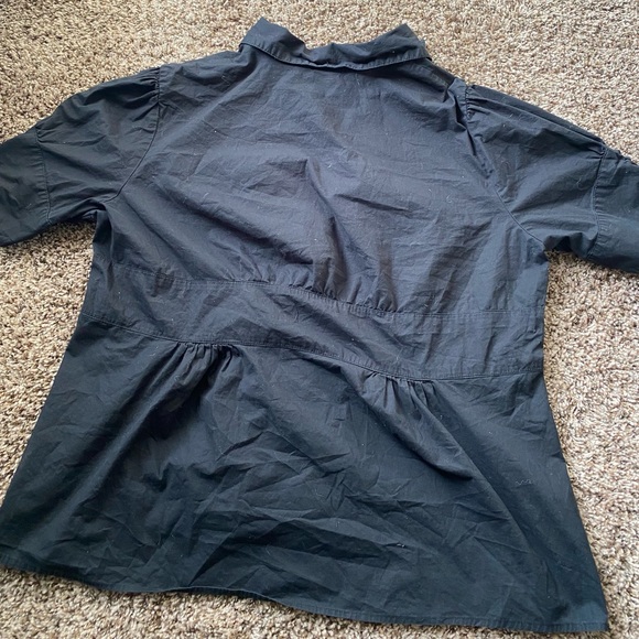 Polyester/spandex, Buttoned Up Black Blouse. 22/24 W - Picture 2 of 4